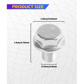 SCUARI Skid Plate Bolts,Car Accessories 304 Stainless Steel Skid Plate Screws,12mm Hex Head Car Top Front Skid Plate Bolts,Suitable for Most Vehicles,Replacement #90080-11373 (5PCS)