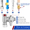 Tee Stop Valve Add-A-Tee Valve, 3/8" Compression Faucet T Adapter