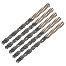 uxcell Straight Shank Twist Drill Bits 5.2mm High Speed Steel 4341 with 5.2mm Shank 5 Pcs for Stainless Steel Alloy Metal Plastic Wood