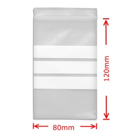 WeltiesSmartTools Premium Resealable Grip Bags with 0.09 mm Labelling Field / Transparent