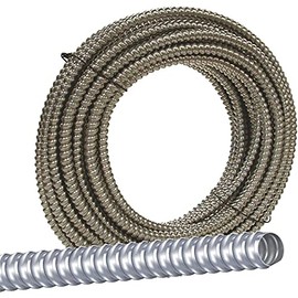 Woods 55082122 AL Flex Fo5000050M Type Rwa Reduced Wall Flexible Conduit, 1/2 in X 50 Ft, Aluminum