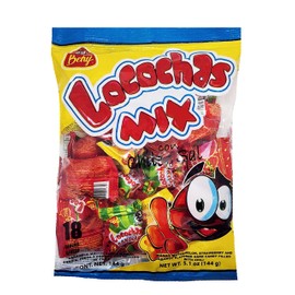BENY LOCOCHAS PEG BAG HARD CANDY WITH CHILI POWDER CENTER 5.1OZ 18PCS (MIX)