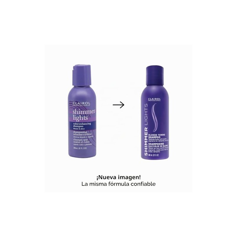 Clairol Shimmer Lights Shampoo Conditioner 2 Ounce (59ml) Travel Size