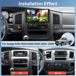 [2+64G] NHOPEEW Car Radio for Dodge RAM 1500/2500/3500 2002-2005 - Wireless Carplay and Android Auto - 9 Inch Touch Screen Android Car Stereo - DSP/WiFi/GPS/SWC/Bluetooth + AHD Backup Camera