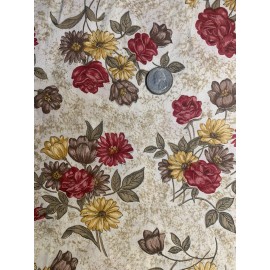 Unbranded BTHY  ~   Vintage  Floral Cotton   fabric ~ NOS 1920’s -1930’s