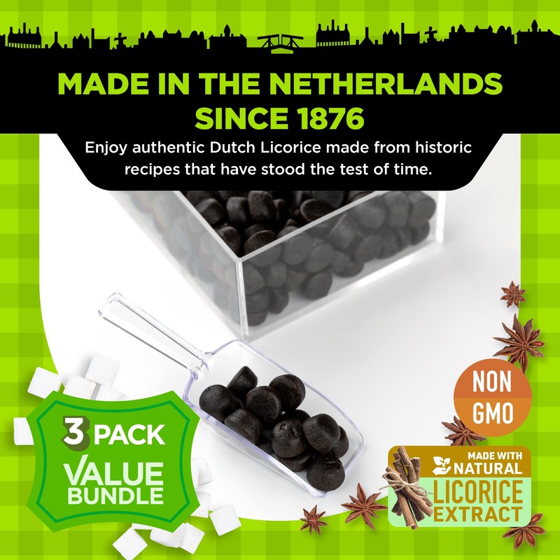 Gustaf's Dutch Licorice Drops - 3 Pack of 5.2oz Bags