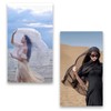 NazyJnn Sheer Scarf, Large Scarf, UV Protection, Summer, Sunburn Protection,