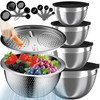 Nicdiet Mixing Bowls with Lids Set, 16PCS Stainless Steel Mixing