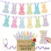 Premium Reusable Easter Decorations – Bunny Bunting Garland, Egg Hunt