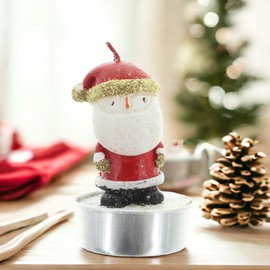 MIK funshopping Mijoma Set of 24 Christmas Tea Lights, Handmade, Cute Santa, Polar Bear & Christmas Tree, Magical Christmas Decoration, Highest Quality & Long Burning Time