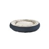Max & Marlow Plush Round Bolstered Cuddler Pet Bed, Navy,