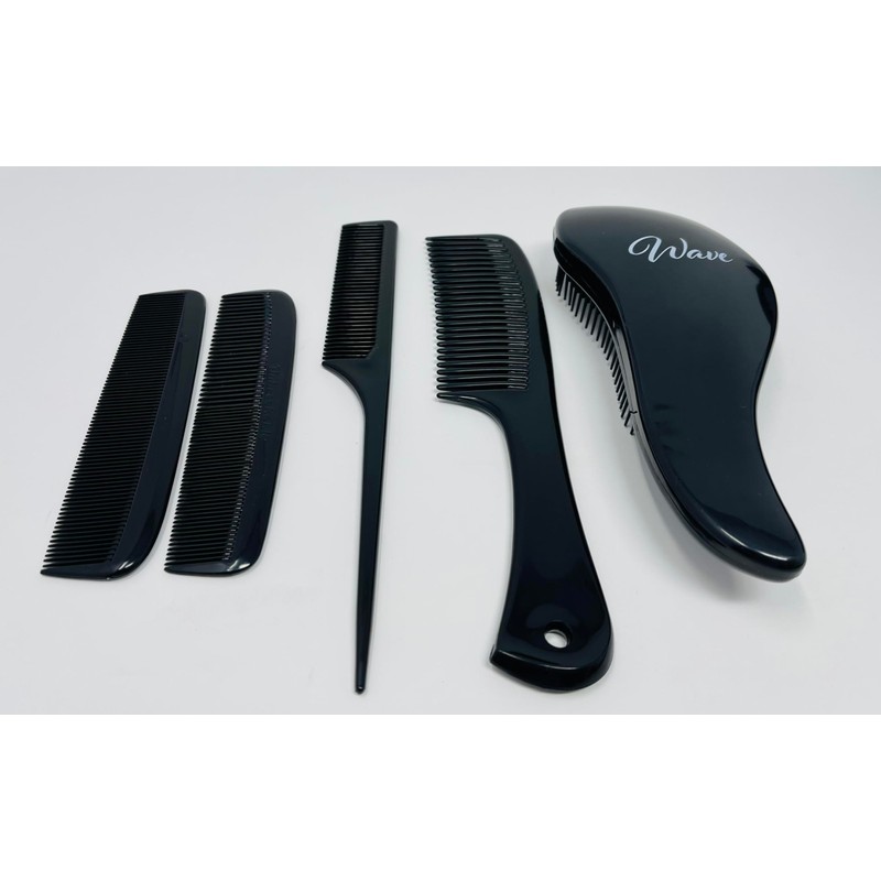 GENTS 5-Piece Hair Detangling Brush Set - Professional Salon Quality