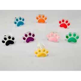 24 Pcs Paw Print LED Light Up Rings Glowing Finger Rings Toys for Pet Puppy Dog Birthday Party Supplies Glow Party Supplies Classroom Prizes