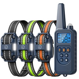 Heaflex Shock Collar with Remote, Dog Training Collar, 4 Training Modes with Beep, Vibration, Safe Shock, Led Light, 2600 ft Wireless Range, Rechargeable for 3 Dogs, Small Medium Large 5-120Lbs