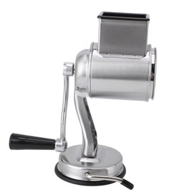 Manual Vegetable Grater, Stainless Steel Hand Crank Slicer Shredder with 5 Blades Non Slip Julienne Grater Kitchen Tool with Handle Cutter for Potato Carrot Cheese (Original Color)
