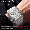 KIMSDUN-Stylish Skeleton Sport Watches, Waterproof, Analog Quartz Date Calendar Wristwatch,