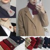 Unisex Knitted Petite Winter Scarf Black