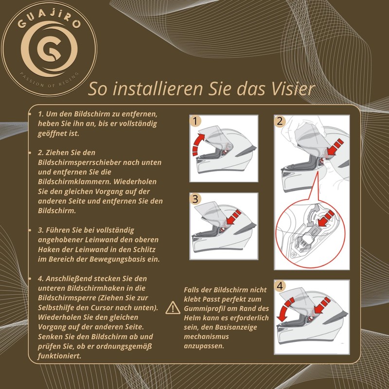 Guajiro - Helmet Visor Compatible with AGV K3 / K4