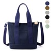 Large Canvas Tote Bag for Women with Pockets, Crossbody Shoulder