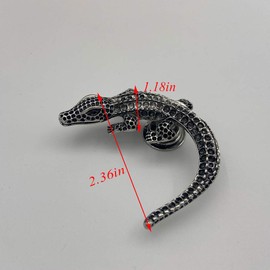 Geentie Creative Gecko Knob Animal Handle Home Improvement for Cupboard Drawer Bedside Furniture Door Decorate Pull Handles 4 pcs(Ancient Silver)