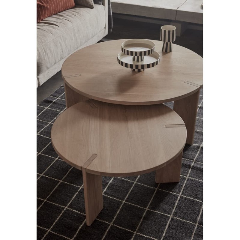 OYOY Toppu Tray Bowl in Caramel/White, 20 x 9 cm