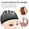 MORGLES 20 Pcs Black Stocking Wig Caps, Stretchy Nylon Wig