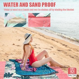 Beach Blanket Sand-Free Ultralight Picnic Blanket Waterproof Washable Picnic Blanket Outdoor Travel Picnic Blanket Travel Flamingo Beach Mat Foldable Sand-Free for Camping Beach Sandproof (210 x 200