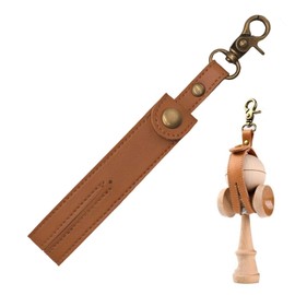 ZERONOWA Kendama Holder, Kendama Accessory, Leather with Snap, Leather Kendama Phone (Camel)