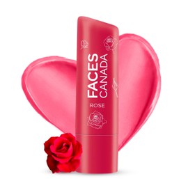 FACESCANADA Rose Lip Balm with SPF 15 | 12H Moisture Lock Tinted Lip Care with Shea Butter, Vitamin C & E | Hydrates, Softens & Protects | Sheer Pink Tint | Non-Sticky Daily Use | 0.16 Oz (4.5g)