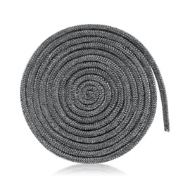 NQEUEPN Fireplace Seal Rope, 6.56Ft x 0.24inch Self-Adhesive Fiberglass Rope Seal Gasket Replacement Flat Wood Stove Rope Gasket for Fireplaces Wood Burning Stoves Doors (Gray)