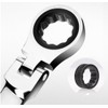 cSeao 7mm Flex-Head Ratcheting Combination Wrench 72-Teeth, Cr-V Constructed, Chrome