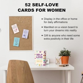 52 Self Love Affirmation Cards with Action Plans. Daily Inspirational Meditation Mindfulness Relaxation ,  Gifts for Women, Positive  , Relaxing  Gifts