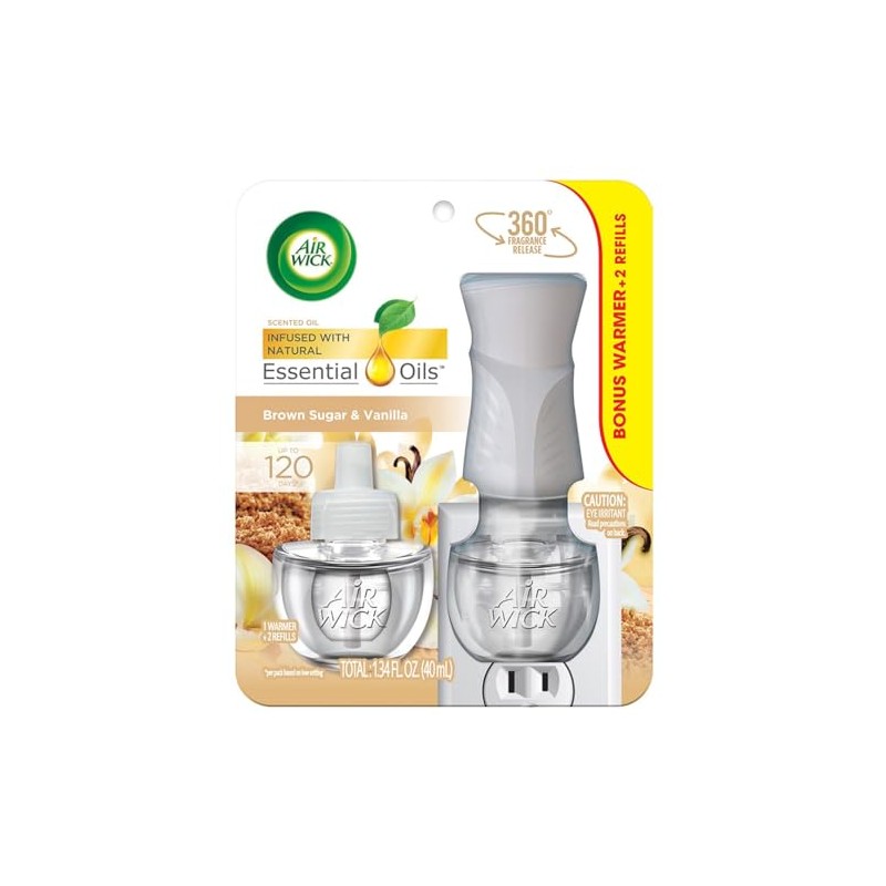 Air Wick® Aromatizante Continuo, Brown Sugar & Vanilla, Difusor Eléctrico
