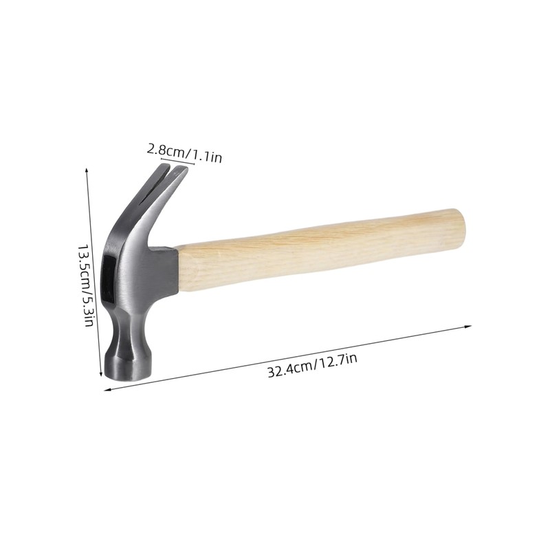 TEHAUX Ergonomic Craftsmen Hammer Portable Dual Head Hammer for Woodworking