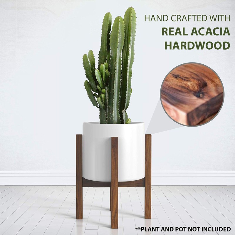 Sophia Mills Mid Century Plant Stand - Solid Wood Item
