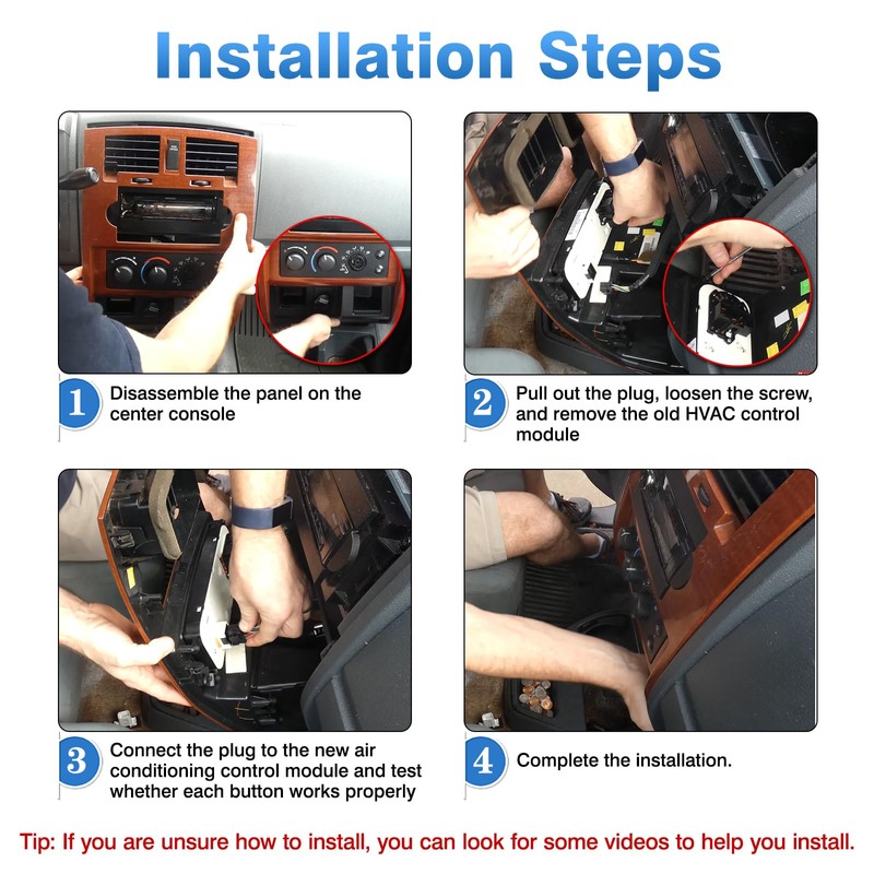 TOP-MAX A/C Heater Climate Control Panel Compatible with 2006-2008 Dodge