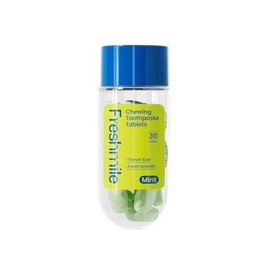 Tabletas Masticables de Pasta de Dientes Portátil, menta/durazno 30 Tabletas, Cuidado Oral Diario (Menta)