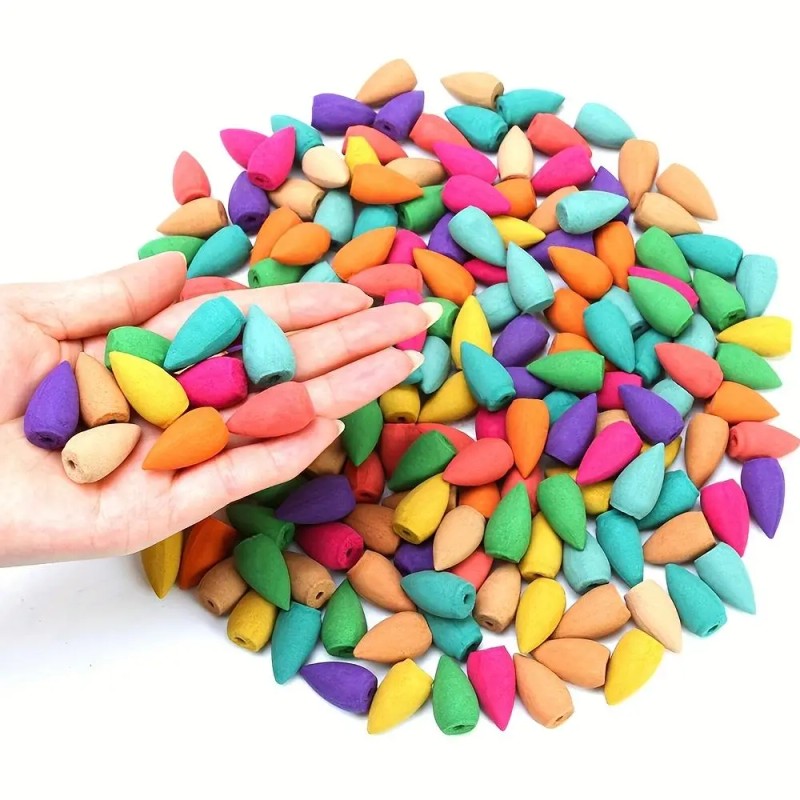 300 Assorted Backflow Incense Cones Lavender Agarwood Sandalwood Artemisia Floral