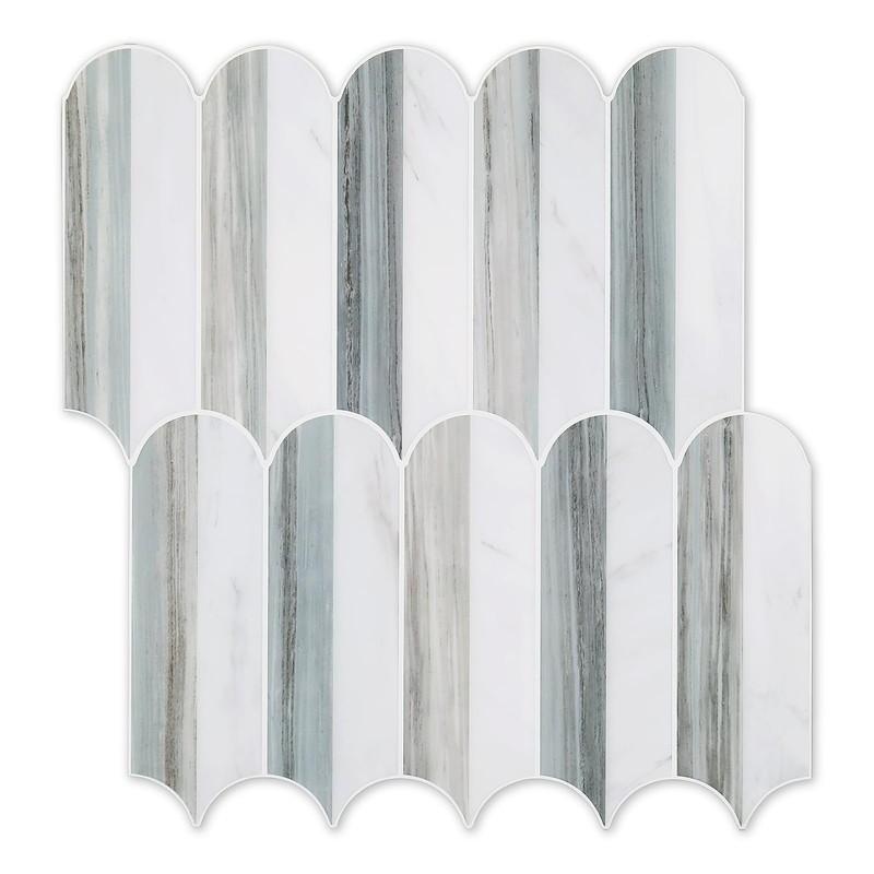Tilingview 10PCS Peel and Stick Backsplash for Kitchen, Self-Adhesive Marble