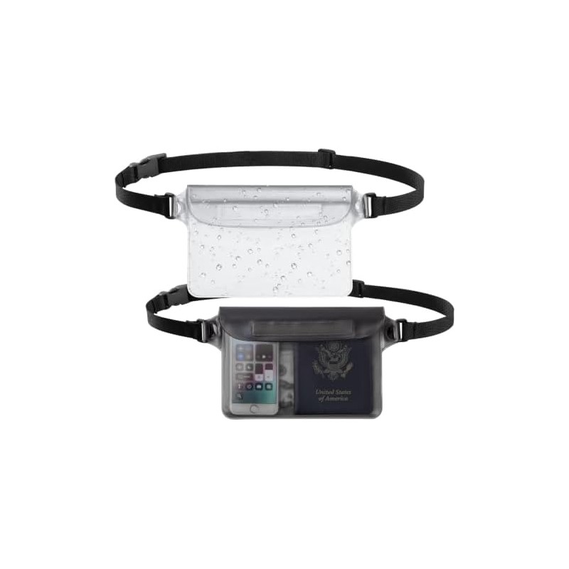 Bonbell Cangurera Transparente Impermeable 2PCS PVC Pantalla Táctil