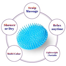 Cepillo Exfoliante Cuero Cabelludo Limpieza Caspa Flexible Champú Hogar Oficina