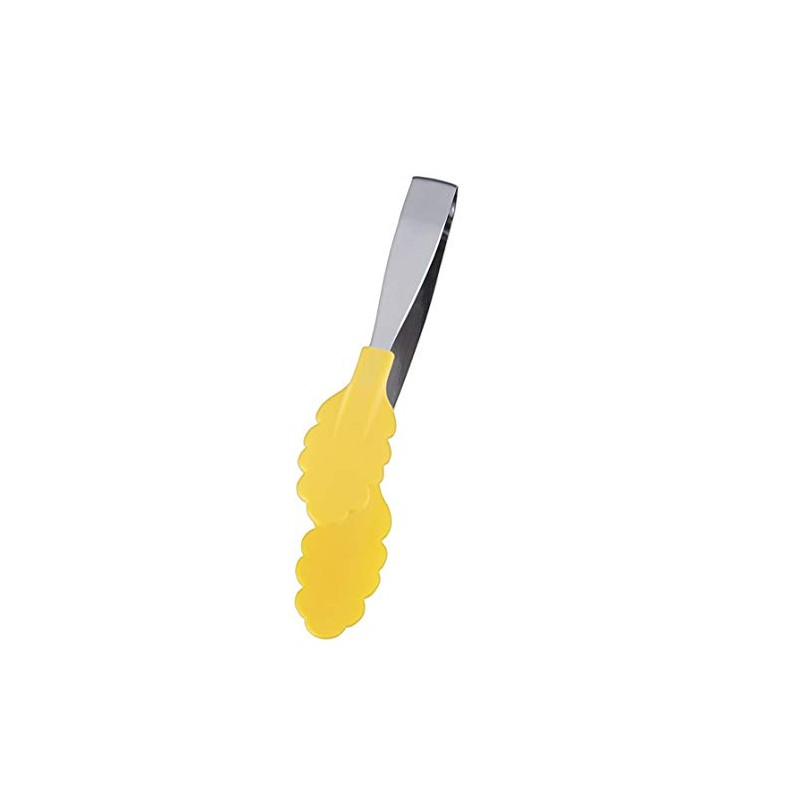 Tanabekingu BTVL003 Tongs, Antibacterial, Heat-resistant Color Tongs, Mini, Yellow, 18-0