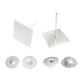 HXymxkeqi 330 PCS / 110Set Self Stick Insulation Pins 2-1/2inch, 1.5 Inch Self Locking Washers Round 7/8 Inch Aluminum Insulation Hangers Cap Washers for Foam Board Wall Floor Ceiling