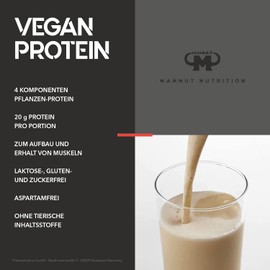 Mammut Nutrition - Vegan Protein - Iced Coffee - 460 g Tin - Protein Powder from Pure Vegetable Protein Sources with Iced Coffee Flavour