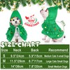 Dog Christmas Outfit Elf Costume Cat Cape Xmas Tree Cloak