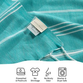 SOULMARK 2-Pack 100% Cotton Turkish Cotton Beach Towel - Large 38"x71" Sand Free Quick Dry Beach Blanket, Lightweight, Ultra Absorbent, Pre-Washed - Made in Green (Mint Green)