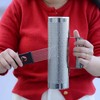 Stainless Steel Guiro 8" Percussion Instrument with Scraper, Professional Metal