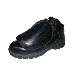 Smitty | BBS-PS1 | Professional Baseball Umpire Plate Shoes Softball Referee Mid-Cut w/Toe Box Standard Width Black (10.5)