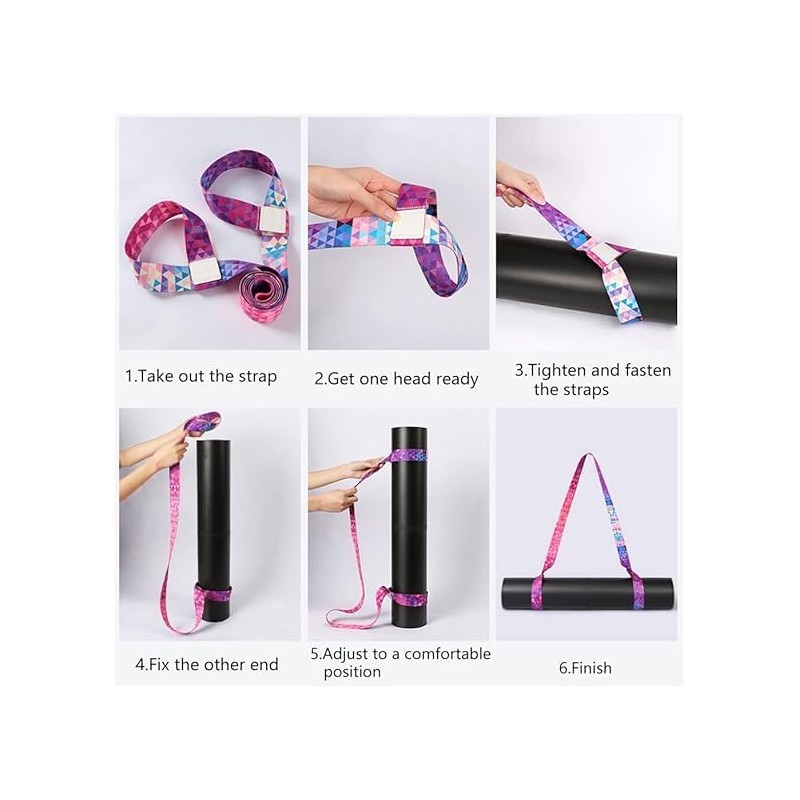Yoga Mat Carrier Stretching Straps, 2 PieceYoga Training Strap Mat