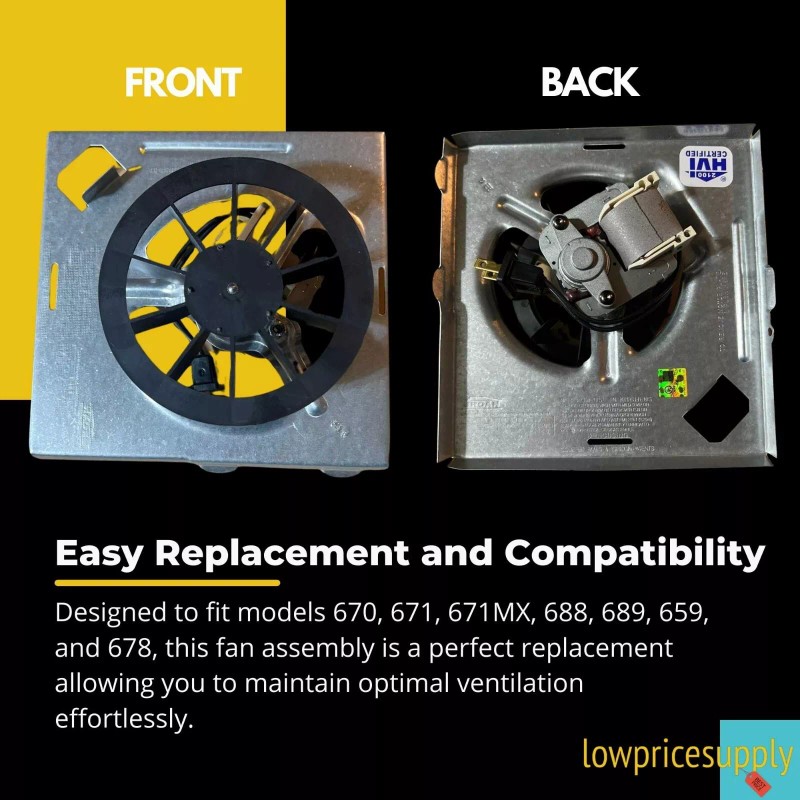 Broan-NuTone Fan Assembly and Grille for Broan Nutone 50 cfm